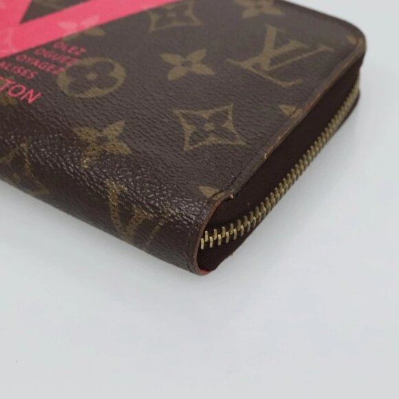 LOUIS VUITTON Monogram V Line Zippy Wallet Grunard Pink - Picture 8 of 16